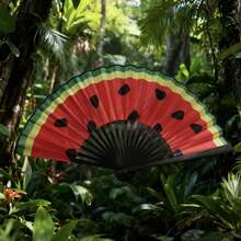 1把西瓜折叠扇，小型手持扇，适合跳舞、聚会、角色扮演、送礼 - 多色小西瓜扇 - 查看 6