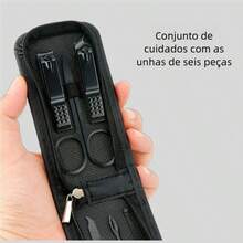 Germany 6-Piece Black Clipper Set – Luxury Manicure And Pedicure Kit - 黑色 - 查看 5