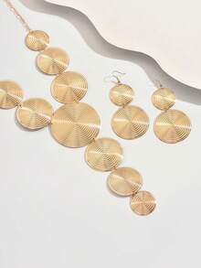 2件套 新款创意几何螺旋图案 休闲个性化欧美风派对街头时尚长款Y字套装