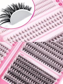 MEM 540片D型卷翘假睫毛套装,包含60D+80D+100D正反睫毛及下睫毛,多种组合可选,长度10-18mm,自然柔软。套装包含眼影、胶水、封口贴。另附镊子和睫毛刷,适用于精致的睫毛簇及嫁接。 - 黑色 - 查看 7