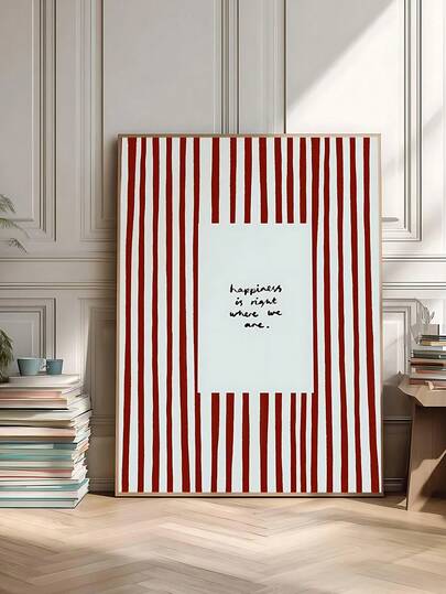 1 pieza "La felicidad está a nuestro alrededor" Cartel de lienzo, Impresión a rayas minimalista moderna, Pintura de arte de pared con cita motivacional positiva, Pintura de arte de cita "Nunca sabrás cuánto te amo", Regalo del Día de San Valentín, Regalo para parejas, Decoración de dormitorio, Decoración de sala de estar, Decoración de oficina, Arte de pared, Decoración del hogar, Póster, Arte de pared enmarcado, Marco opcional