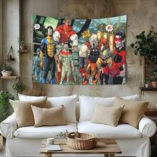 I-Invincible Cartoon Printed Large Wall Tapestry  Buddha Wall Decoration Witchcraft Bohemian Hippie Wall Art Decor - Nhiều màu - Xem 1