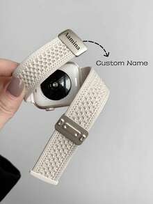 1pc Customizable Watch Band, Fashionable Breathable Nylon Woven Strap, Suitable For 49mm, 46mm, 45mm, 44mm, 42mm, 41mm, 40mm, 38mm; Magnetic Nylon Woven Watch Band, Suitable For 10/9/7/6/5/4/3/2/1, Adjustable - Valentine's Day And Mother's Day Gift, Personalized Customization, Birthday Surprise For Girlfriends - Multicolor - View 9