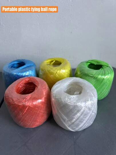 A Bundle Of Colorful Portable Plastic Strapping Ball Ropes For Daily LoGirlstics And Home Organization, Multifunctional Lightweight Foaming Strapping Rope For Clothing Storage, Cardboard Box Tying, Outdoor Travel And Camping, Quick Drying Clothes Lines For Balcony And Garden, Produce And Flower Securing For Fruits Vegetables And Plants, Versatile Decorative Cord For Party Decor And Gift Wrapping, Travel Essentials And Household Misc Item Bundling For Festive Autumn Holiday Gifting