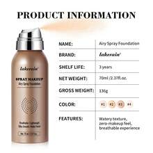 Lakerain Matte Finish Foundation Spray, Natural, Lightweight, Breathable, Waterproof, Long-Lasting, Hydrating, Smooth Makeup Base - Nhiều màu - Xem 10