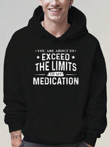 Sudadera con capucha de felpa de moda americana estampada para hombres, regalo para hombres - Negro - Ver 12