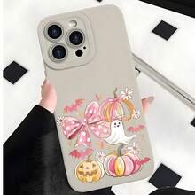 2026 nueva funda de teléfono mate, funda de teléfono con estampado de fantasma, calabaza y murciélago de Halloween para iPhone 14 13 12 11 Pro Max y  Galaxy S23 S22 S21 S20 Ultra Plus, protector de teléfono, funda de pareja, regalo para novio o novia, regalo de vacaciones, adecuada para iPhone 11 a 17, serie - Azul Klein - Ver 4