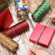 2 Rolls Metallic Bakers Twine - 656 Feet Decorative Wrapping Twine String Crafting Present Wrapping 1 Mm, Red, Green - Red, Green - View 7