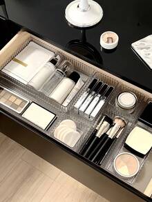 10/7/4/1pc Makeup Organizer, Drawer Storage Box, Desktop Storage Case, Valentine's Day Gifts In The Beginning Of School Season, Cosmetics Storage Box, Cosmetics Storage Tray, Skin Care Perfume Bottle Storage Rack, Drawer Storage Blue, Gifts, New Year Gifts, School Supplies In The Beginning Of School Season