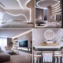 1m/3 Meters/5m USB Powered Smart Sensor LED Strip Light, Self-Adhesive For Wardrobe, Cabinet, TV, Living Room, Shoe Rack, Sofa, Flexible LED Light Strip - 白色 - 查看 7