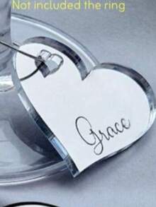 个性化酒杯标签，可刻上宾客姓名，适合同学聚会、婚礼等场合（不含戒指）