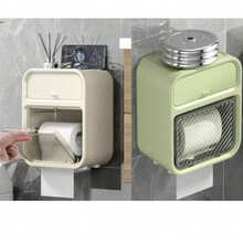 1pc Wallmount Waterproof Bathroom Tissue Box, Multi-Functional Paper Towel Holder For Kitchen Home Bathroom Decor Bathroom Organizer Fall Decor Back To School