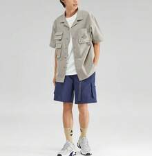 Skechers Unisex Multi-Pocket Utility Shirt, Short Sleeve