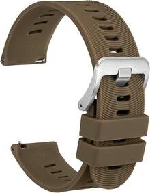Smart Watch Strap - Brown (Silver Buckle) - View 12