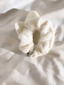 1 pieza Scrunchie de pelo con orejas de gato de peluche, pulsera, funda de teléfono, colgante, diadema versátil, coletero, accesorio para el cabello, dulce y lindo, muñequera multifuncional DIY, pulsera portátil, otoño/invierno