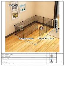 DIY Squirrel Cage, Indoor Home Use Rabbit Villa, Small Pet Cage With Free Space, Dog Fence, Kitten Cage, Rabbit Fence