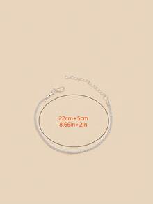 1-2pcs Shiny Starry Chain Anklet, Simple & Versatile Foot Jewelry For Women Vacation & Daily Wear