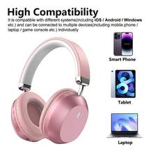 Gerripuer Auriculares inalámbricos, edición de lujo para empresas, auriculares de monitoreo de estudio, auriculares para juegos estéreo, calidad de sonido HIFI, diseño cómodo sobre la oreja, plegables, potenciador de graves, auriculares inalámbricos ligeros