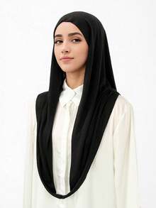 1pc Women's Fashionable Casual Solid Color Headscarf - Multifunctional Scarf, Easy To Wear, Suitable For Daily And Outdoor Wear,Accessories,Travel Essential - Multicolor - View 17
