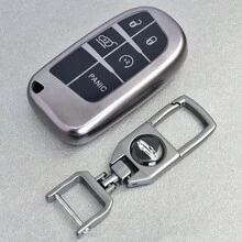 TPU Car Remote Key Case Cover Shell For Renegade Grand Cherokee For Dodge Ram 1500 Journey Charger Challenger Fiat Durango - Grey - View 23