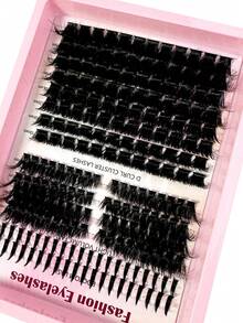 New 204Pcs Individual Eyelash Clusters 3 Styles Eyelash Clusters Spike Eyelash,Multi-Type Natural Look,80D+Spike Eyelash Reusable Individual Segmented False Eyelashes Wispy&Ultra Soft DIY Eyelash Extension At Homelash Clusters,Eyelash Clusters,Individual Eyelashes,Lashes,Fake Lashes - màu đen - Xem 5