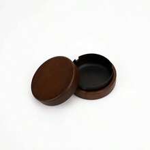 Walnut Color Solid Wood Ashtray, Unique Rosewood Ashtray, Home & Office Use Stainless Steel Covered Ashtray, Anti-Pollution - Maroon - View 4