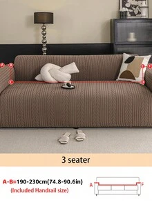 1 tấm bọc ghế sofa chống trượt họa tiết lá cây, màu nâu, có thể giặt được, co giãn, phù hợp với ghế sofa 1-4 chỗ. - màu nâu - Xem 14