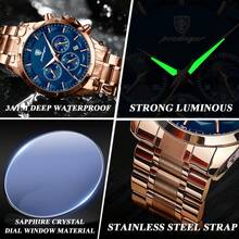 POEDAGAR Luxury Man Wristwatch Military Waterproof Luminous Chronograph Men Watch Stainless Steel Men's Quartz Watches+Box Japan Automatic Quartz Movement For Men's Watches Birthday Gifts Father's Day Gifts Lovers Business Partners Souvenirs Halloween Christmas - Multicolor - View 8