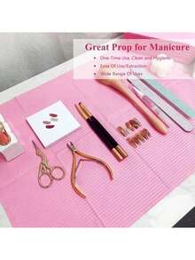 125pcs/50pcs/25pcs Disposable Dental Bibs Triple-Layer Waterproof Tattoo Bibs, Suitable For Dentists Or Medical Tray Covers And Nail Salon Table Covers. - Multicolor - View 7