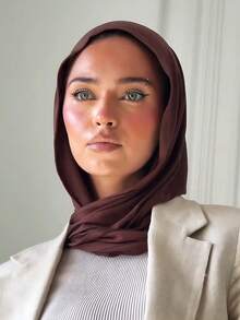 1pc Women's Fashionable Casual Solid Color Headscarf - Multifunctional Scarf, Easy To Wear, Suitable For Daily And Outdoor Wear,Accessories,Travel Essential - Multicolor - View 2