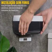 防水壁挂式卫生纸架 - 无需钻孔，强力胶带，多功能置物架，浴室置物架，2025 年圣诞礼物。 - 彩色 - 查看 3