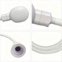 Portable Shower Head Offering 3m/2m/1m Lengths For Pet Bathing, Ideal For Home Use In Cleaning Cats And Dogs. Pet Store-Grade Quick-Connect Spray Head. Convenient Faucet Attachment For Shampooing. Multi-Purpose Kitchen/Bathroom Faucet Shower Head For Pet Bathing And Rinsing. - White - View 5