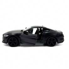 RMZCITY 1:36 比例福特野马合金车模 - 哑光黑/红，金属车身，可开门，摩擦动力，逼真车模，儿童玩具，成人收藏，节日/生日礼物