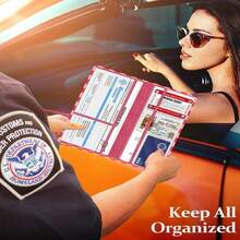 Car Registration And Insurance Holder Vehicle Glove Box Car Organizer Auto Truck Comparment Accessories Case With Magnetic Closure For Driver License And Cards - Quảng trường - Xem 5