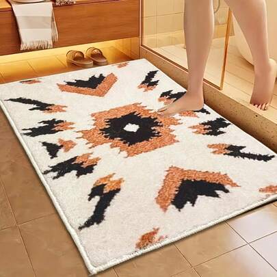 1 波西米亚风格西南地毯 - 柔软舒适的人造羊绒材质，超强吸水性，防滑，可机洗，适用于客厅、卧室、宿舍和户外空间，有多种尺寸可供选择。