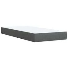 vidaXL Boxspringbett Mit Matratze Dunkelgrau 100x200 Cm Stoff - Grey - View 8