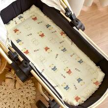 1pc Baby Stroller Seat Pad 3D Bean Fleece Machine Washable Reversible Universal Newborn Cushion Breathable - 嬰兒豆豆推車坐墊 - 查看 15