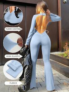 Tuta termica da donna, tessuto ad alta elasticità, comoda per fitness, aeroporto, neve invernale, laurea, Ognissanti, Natale, Carnevale