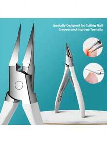 1把不锈钢银色死皮钳 - 可修剪手脚死皮/刺，剪指甲，专业角质层修剪器，经久耐用，防锈，是美甲/足疗的理想之选，适合家庭/美甲沙龙使用。