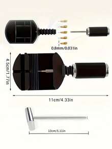 15pcs Luxury Professional Watch Repair Tool Kit, Stainless Steel, Including Case Back Opener, Hammer, Spring Bar, Link Remover And Watch Repair Adjustment Box