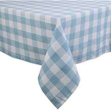 DII Buffalo Check Collection, Mantel clásico de Granja, Redondo de 70 Pulgadas, Azul Claro y Blanco(132.1 x 132.1 cm (Cuadrado) Azul claro y blanco) - Multicolor - Ver 6