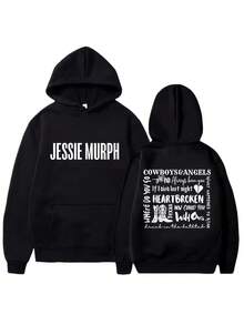 Jessies Murphs Hoodies 2025 Vintage Merch Hoodie Men And Women Hip-Hop Sports Pullover Sweatshirt (1) - Black - View 1