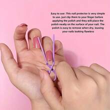 5pcs Nail Care Protector Clips, Polishing Anti-Spill Anti-Staining Protector Clips, Nail Polish Spill Proof Nail Clippers, Nail Polish Applicator Protector, Reusable Nail Protection Covers - Multicolor - View 3