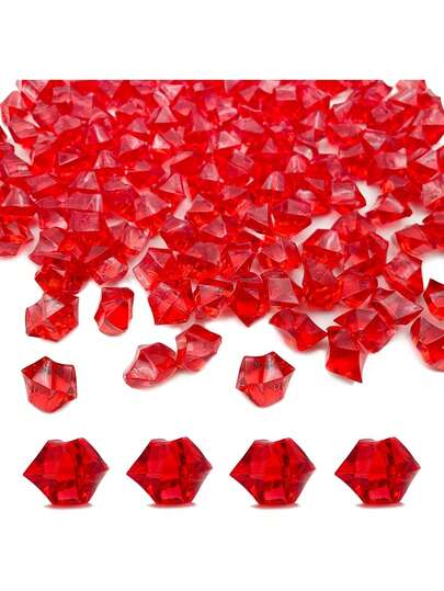 Fake Crushed Ice Rocks Diamonds Plastic Ice Cubes Acrylic Clear Ice Rock Diamond Crystals Gems For Decoration Wedding Display Vase Fillers (16 * 22mm(0.86 * 0.62inch)