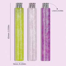 New Acrylic Starry Sky Handle 5-In-1 Nail Art Brush, Plum Blossom Pattern Design, Beginner Nail Art Supplies, Gift For Beauty Enthusiasts And Nail Technicians - Multicolor - View 4