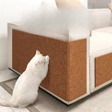 Anti-Scratching Sofa Screen Protector Leather Fabric Furniture Cat Scratching Pad Cutting Self-Adhesive Repair Sofa Cat Scratch Board Wall Sticker - Màu xanh đậm - Xem 2