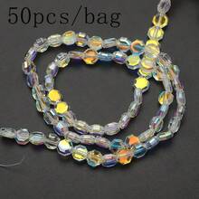 Gói 50 hạt bát giác dẹt 8mm, phụ kiện làm đồ trang sức tự làm cho vòng cổ, vòng tay, hoa tai, móc khóa điện thoại và quà tặng - Bát giác phẳng 8mm - Xem 40