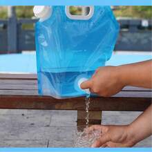 Bolsa de agua para camping de 5L/10L, cubo de agua portátil y plegable, gran contenedor de agua portátil y plegable con válvula: perfecto para camping al aire libre, picnics y barbacoas. - Multicolor - Ver 12