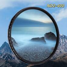 Adjustable ND2-400 Neutral Density Filter, Fits 37/40.5/43/46/49/52/55/58/62/67/72/77/82mm Camera Lenses For Canon, DSLR - Black - View 6