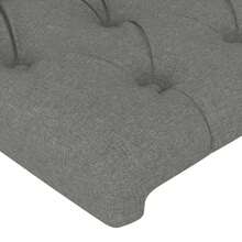 vidaXL Kopfteil mit Ohren dunkelgrau 203x23x78/88 cm Stoff - Grigio - Visualizzare 5